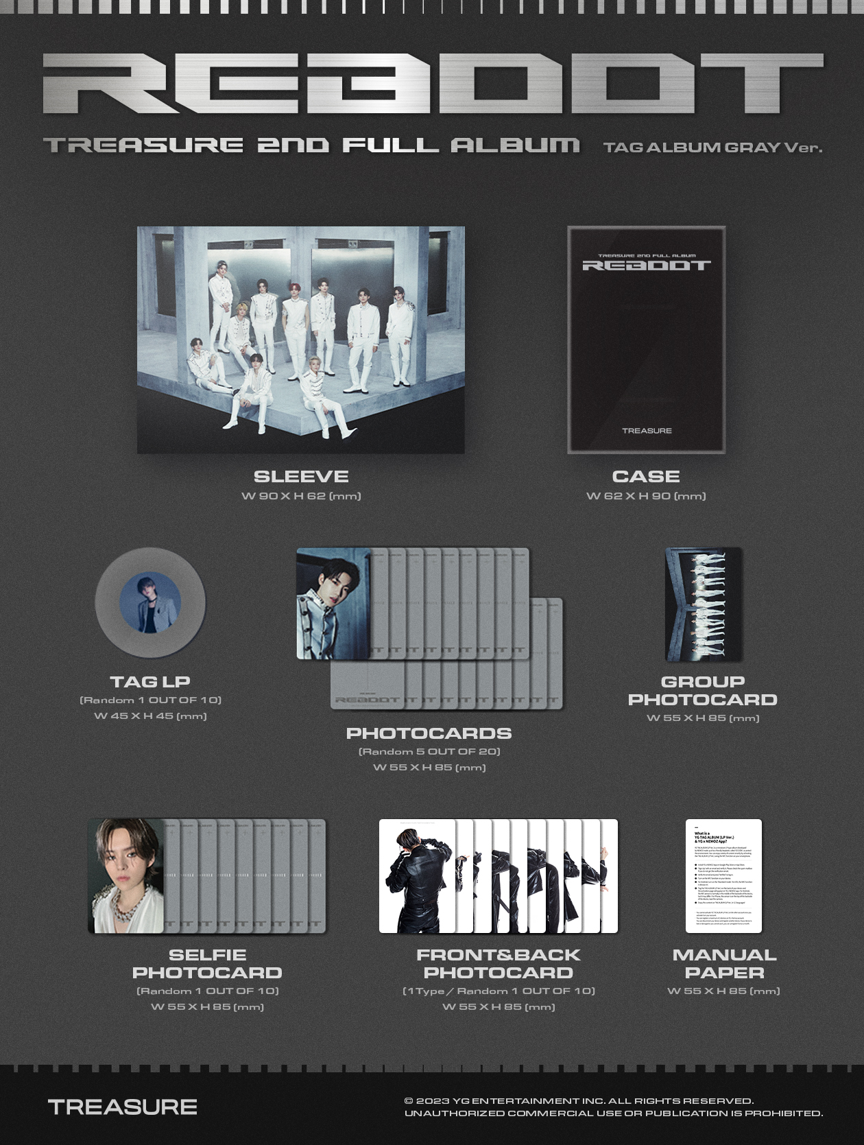 ktown4u.com : TREASURE - 2ND FULL ALBUM [REBOOT] YG TAG